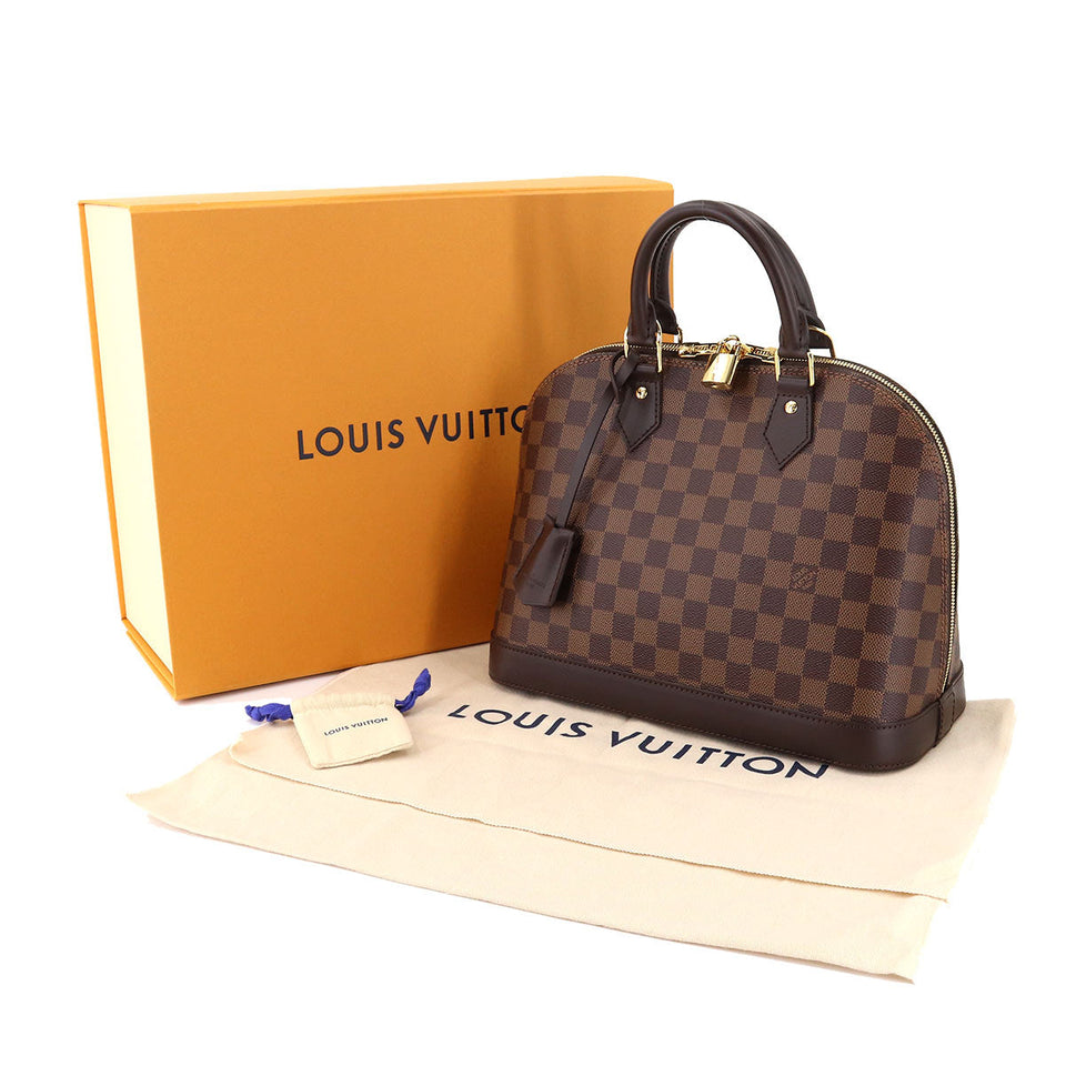 Louis Vuitton Damier Alma PM Hand Bag Ebene Brown