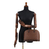 Louis Vuitton Damier Alma PM Hand Bag Ebene Brown