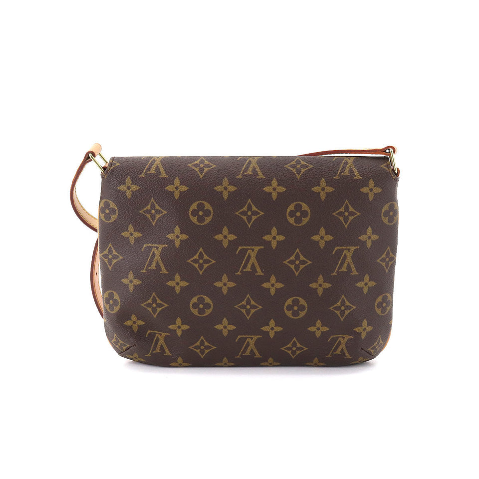 Louis Vuitton Monogram Musette Tango Short Shoulder Bag Brown