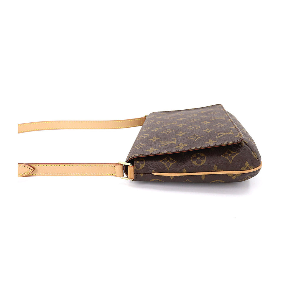 Louis Vuitton Monogram Musette Tango Short Shoulder Bag Brown