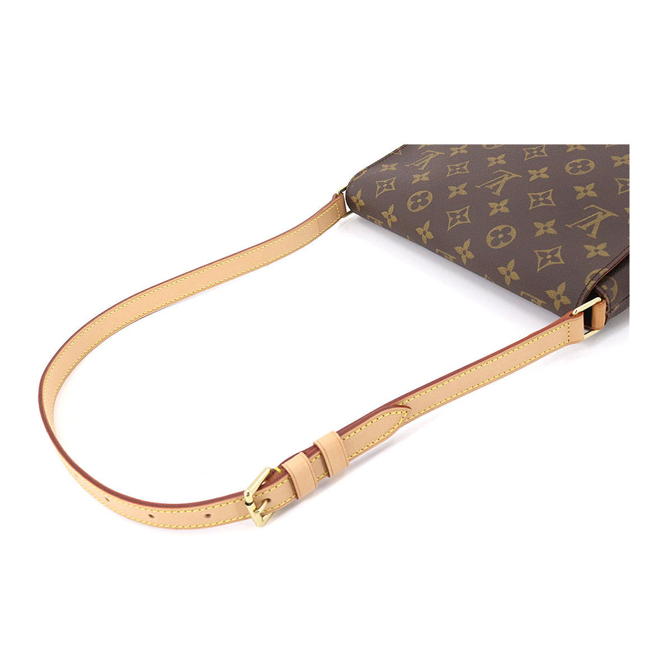 Louis Vuitton Monogram Musette Tango Short Shoulder Bag Brown