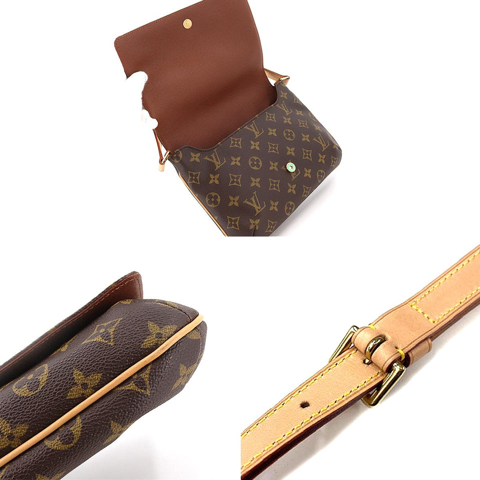 Louis Vuitton Monogram Musette Tango Short Shoulder Bag Brown