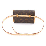 Louis Vuitton Monogram Pochette Florentine Waist Pouch Belt Bag Brown
