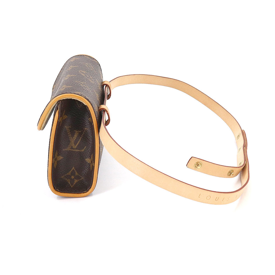 Louis Vuitton Monogram Pochette Florentine Waist Pouch Belt Bag Brown