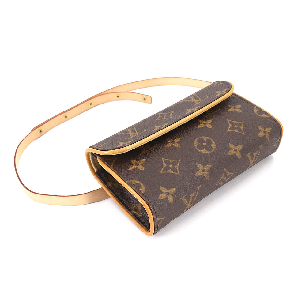 Louis Vuitton Monogram Pochette Florentine Waist Pouch Belt Bag Brown