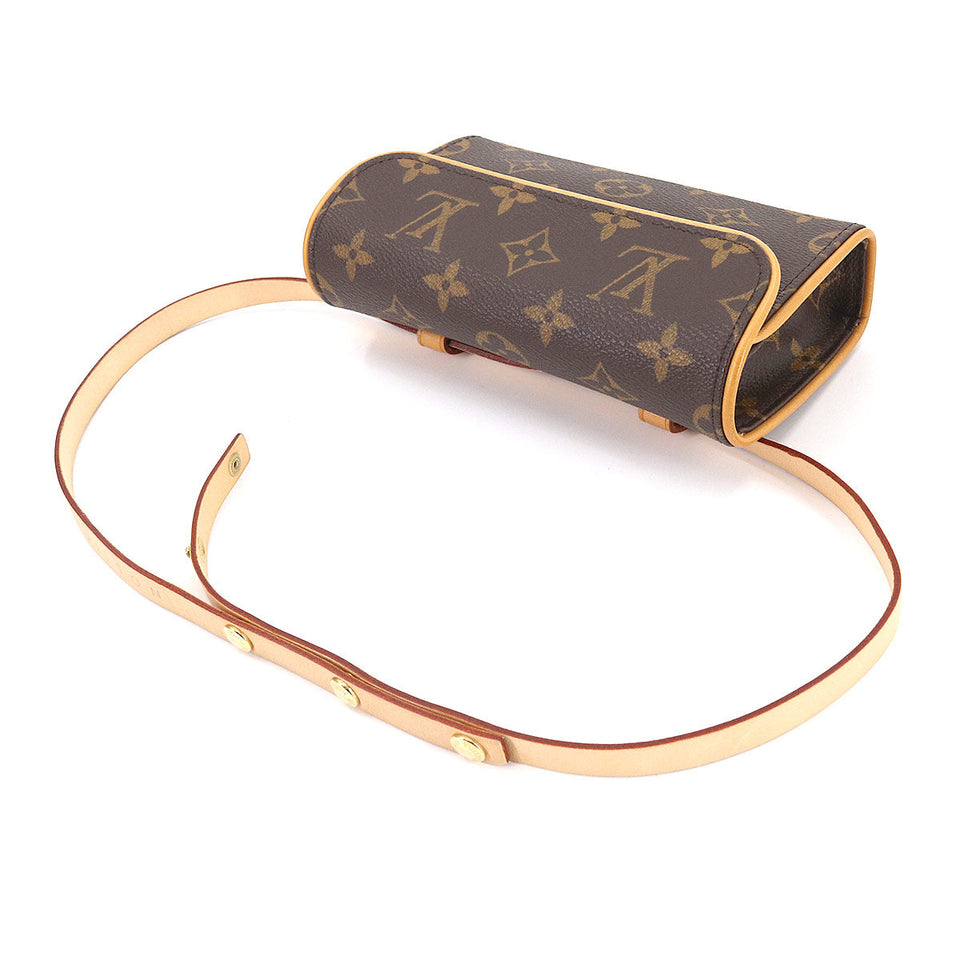 Louis Vuitton Monogram Pochette Florentine Waist Pouch Belt Bag Brown