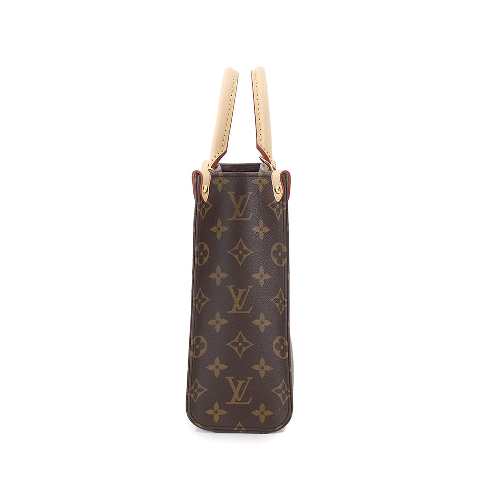 Louis Vuitton Monogram Sac Plat BB 2way Hand Shoulder Bag Brown