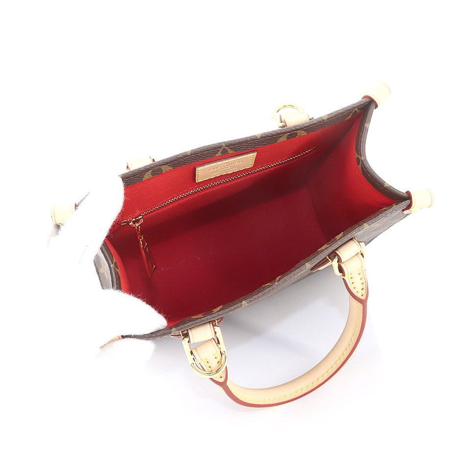 Louis Vuitton Monogram Sac Plat BB 2way Hand Shoulder Bag Brown