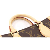 Louis Vuitton Monogram Sac Plat BB 2way Hand Shoulder Bag Brown
