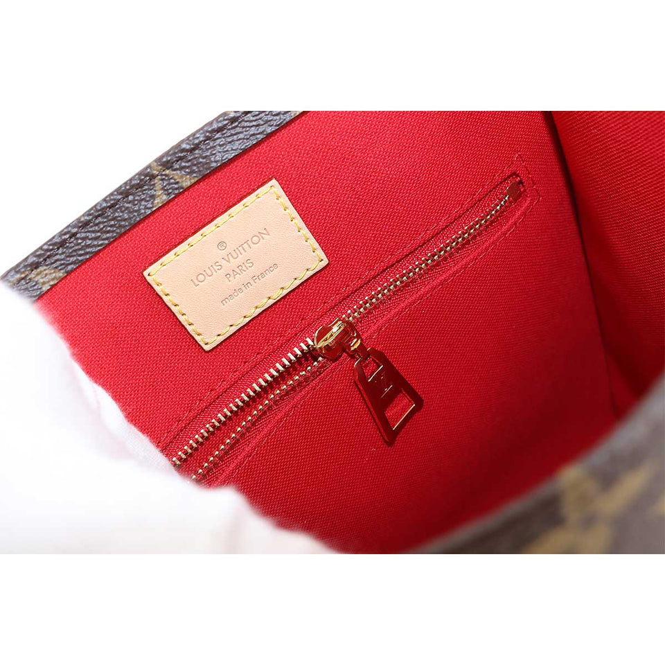 Louis Vuitton Monogram Sac Plat BB 2way Hand Shoulder Bag Brown