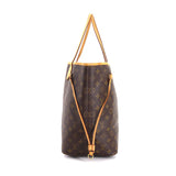 Louis Vuitton Monogram Neverfull GM Tote Bag Brown Gold Hardware