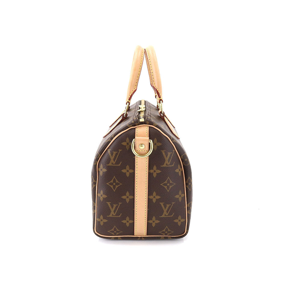 Louis Vuitton Monogram Speedy Bandouliere 25 2way Shoulder Bag Brown