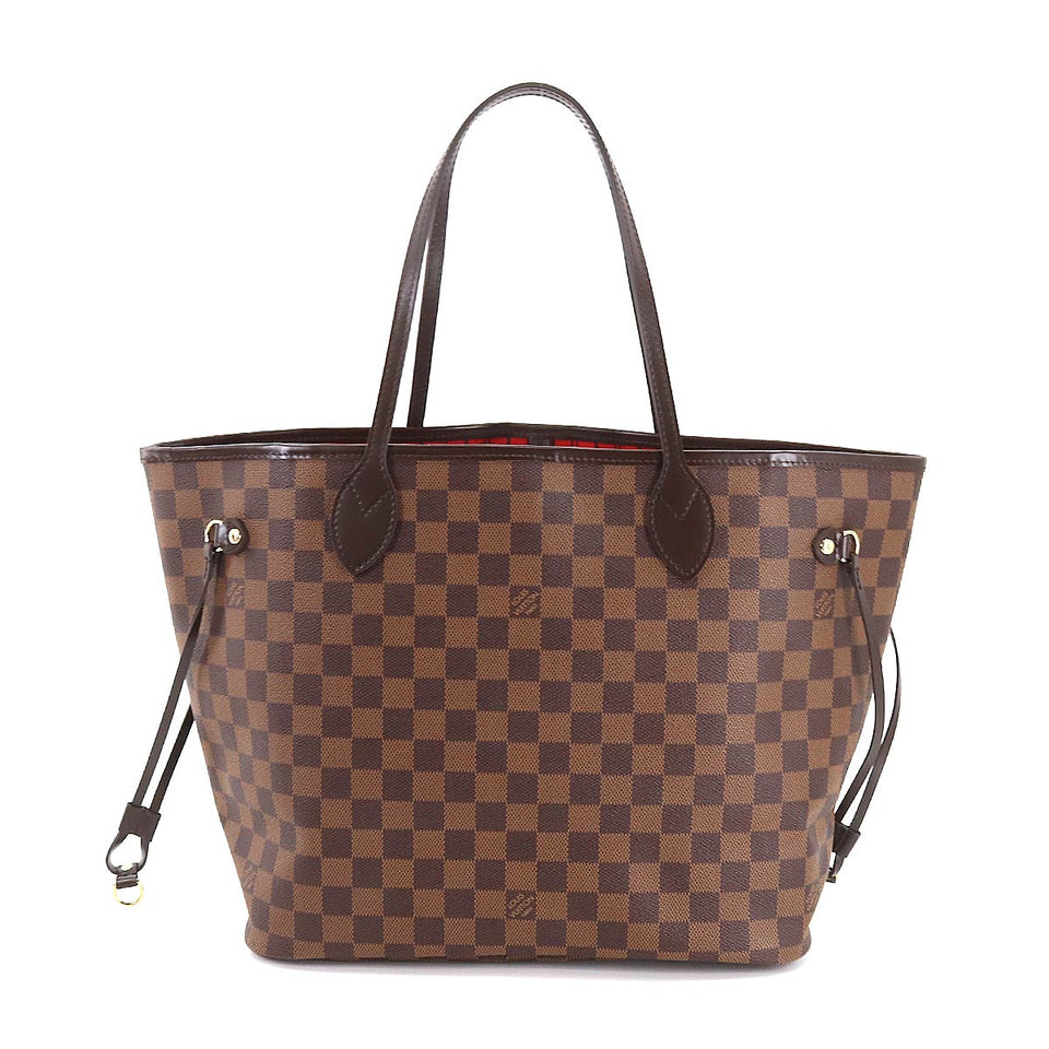 Louis Vuitton Damier Neverfull MM Tote Bag Ebene Cerise Brown