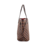 Louis Vuitton Damier Neverfull MM Tote Bag Ebene Cerise Brown