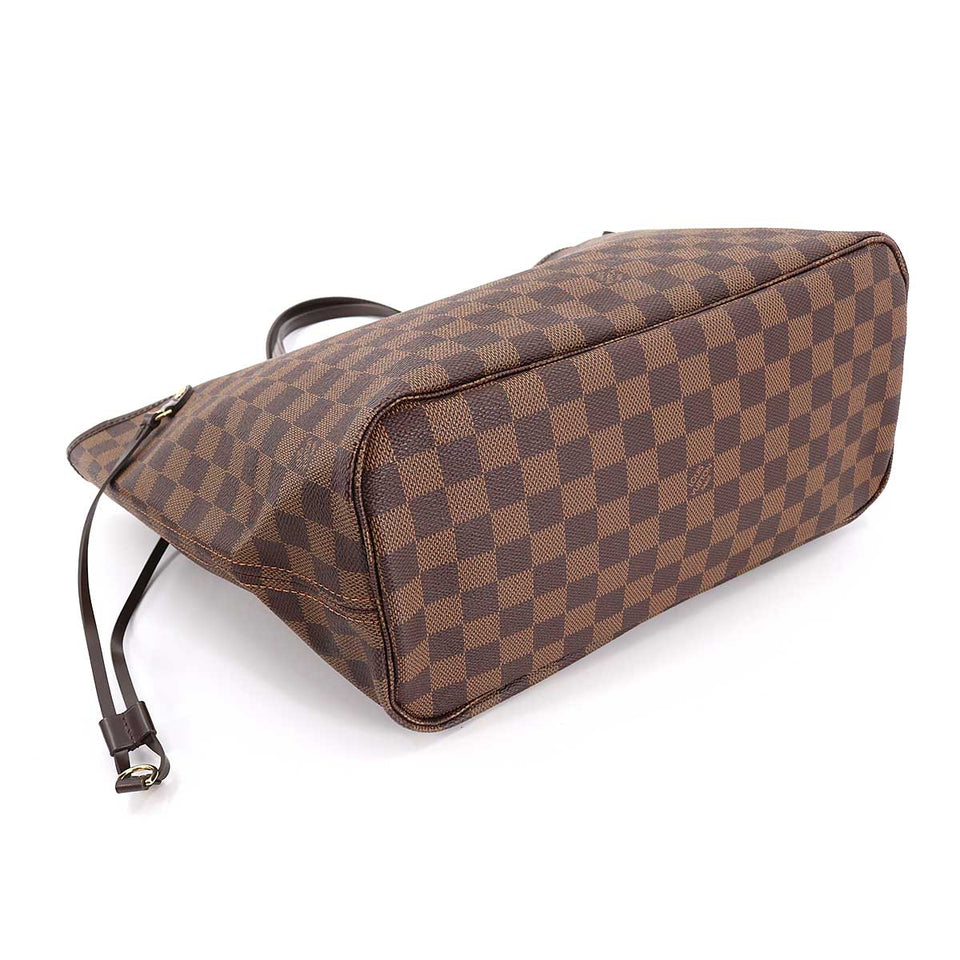 Louis Vuitton Damier Neverfull MM Tote Bag Ebene Cerise Brown