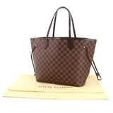 Louis Vuitton Damier Neverfull MM Tote Bag Ebene Cerise Brown