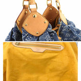 Louis Vuitton Monogram Denim XL Shoulder Bag Canvas Blue