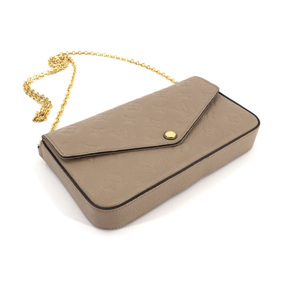 Louis Vuitton Monogram Implant Pochette Felicie Chain Wallet Leather
