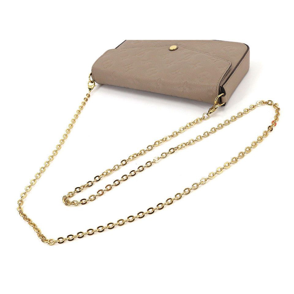 Louis Vuitton Monogram Implant Pochette Felicie Chain Wallet Leather
