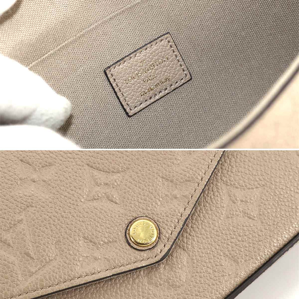 Louis Vuitton Monogram Implant Pochette Felicie Chain Wallet Leather