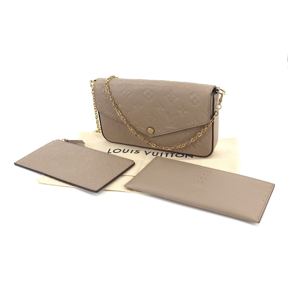 Louis Vuitton Monogram Implant Pochette Felicie Chain Wallet Leather