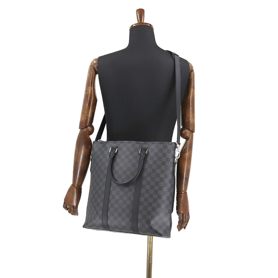 Louis Vuitton Damier Graphite Anton Tote 2way Shoulder Bag Black Gray