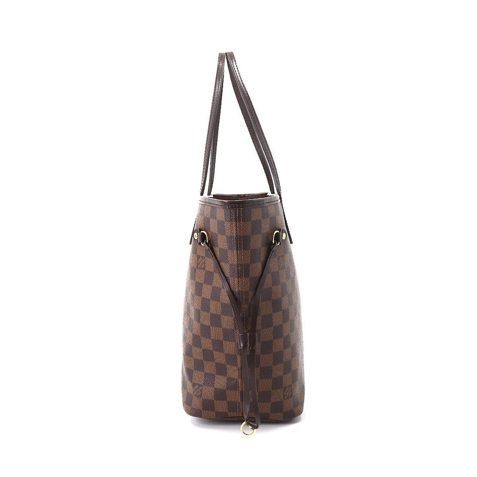 Louis Vuitton Damier Neverfull MM Tote Bag Ebene Cerise Brown