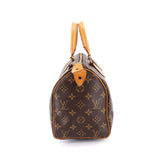 Louis Vuitton Monogram Speedy 25 Hand Bag Brown Gold Hardware