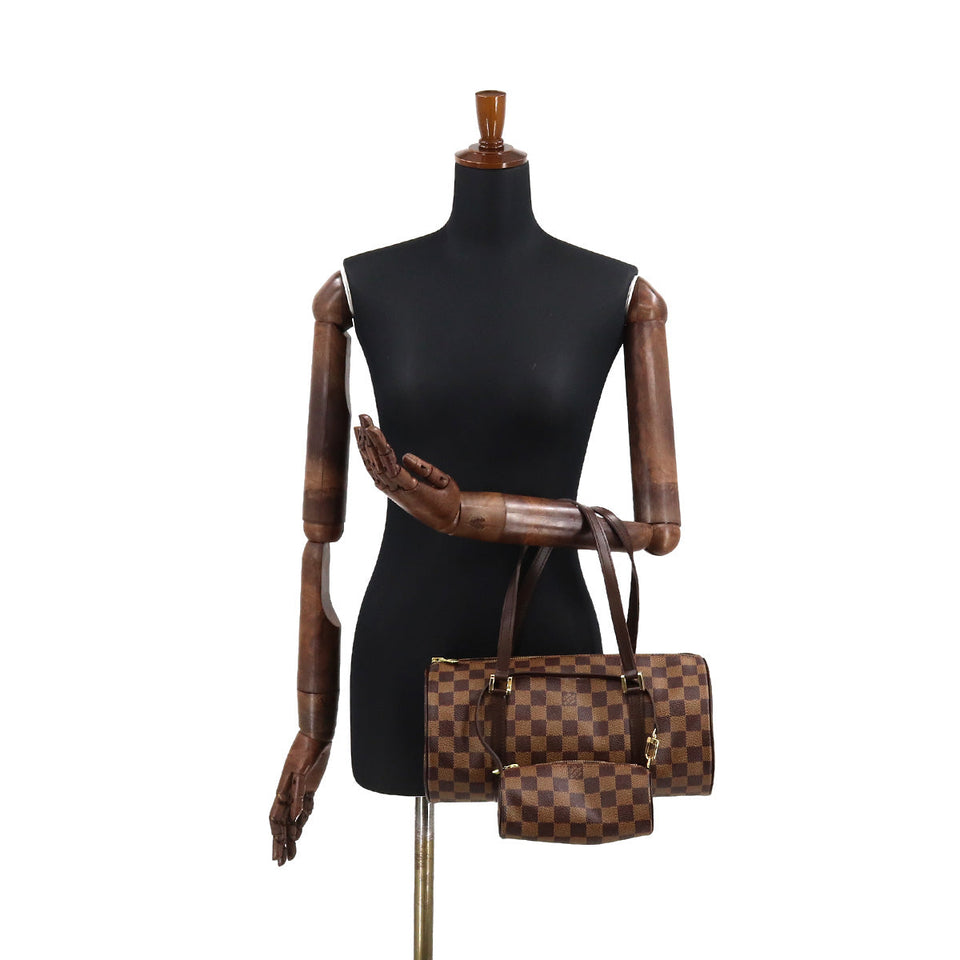 Louis Vuitton Damier Papillon 30 Hand Bag Ebene Brown