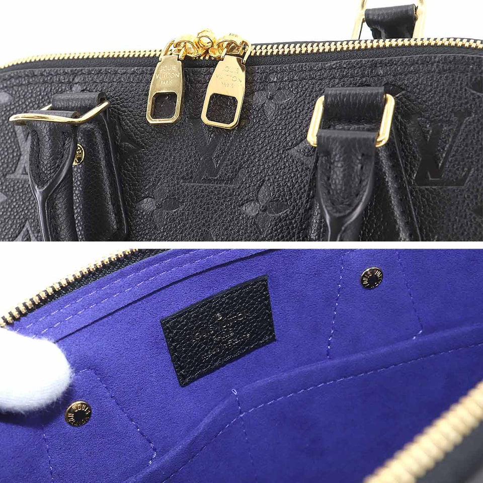 Louis Vuitton Monogram Emplant Neo Alma PM 2way Shoulder Bag Leather Noir