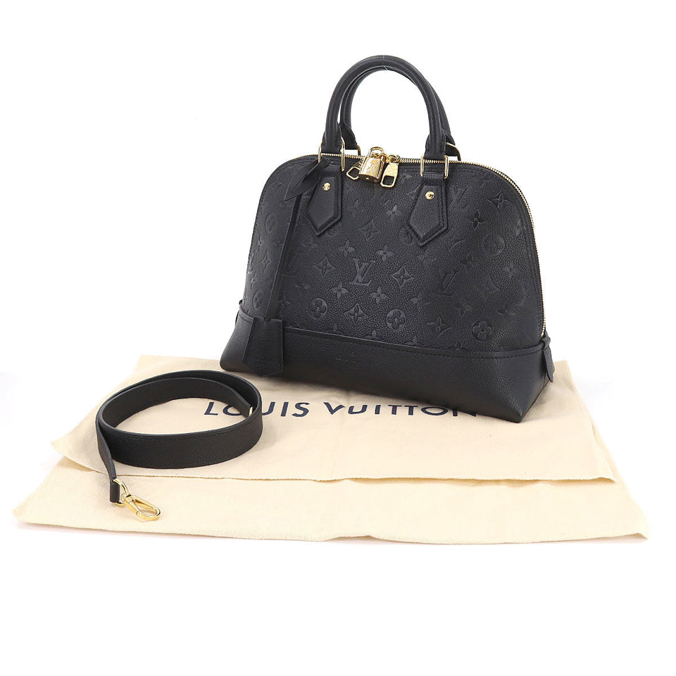 Louis Vuitton Monogram Emplant Neo Alma PM 2way Shoulder Bag Leather Noir