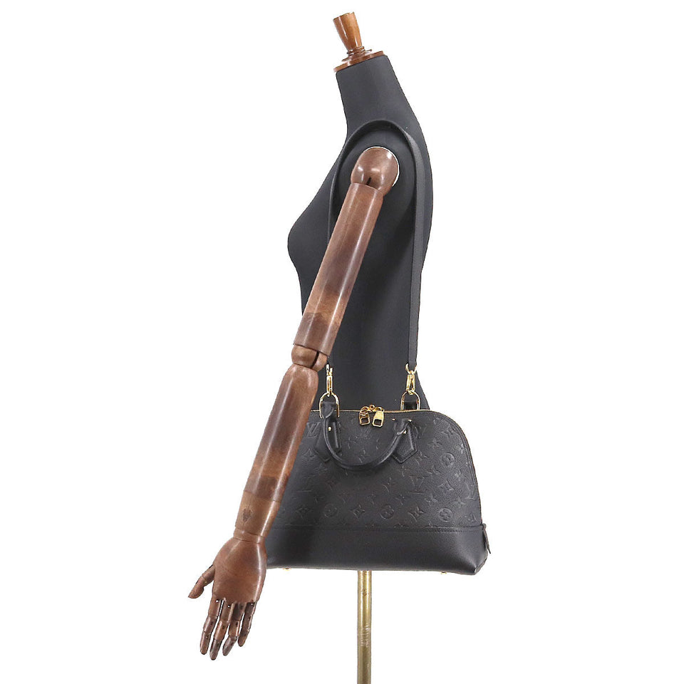 Louis Vuitton Monogram Emplant Neo Alma PM 2way Shoulder Bag Leather Noir