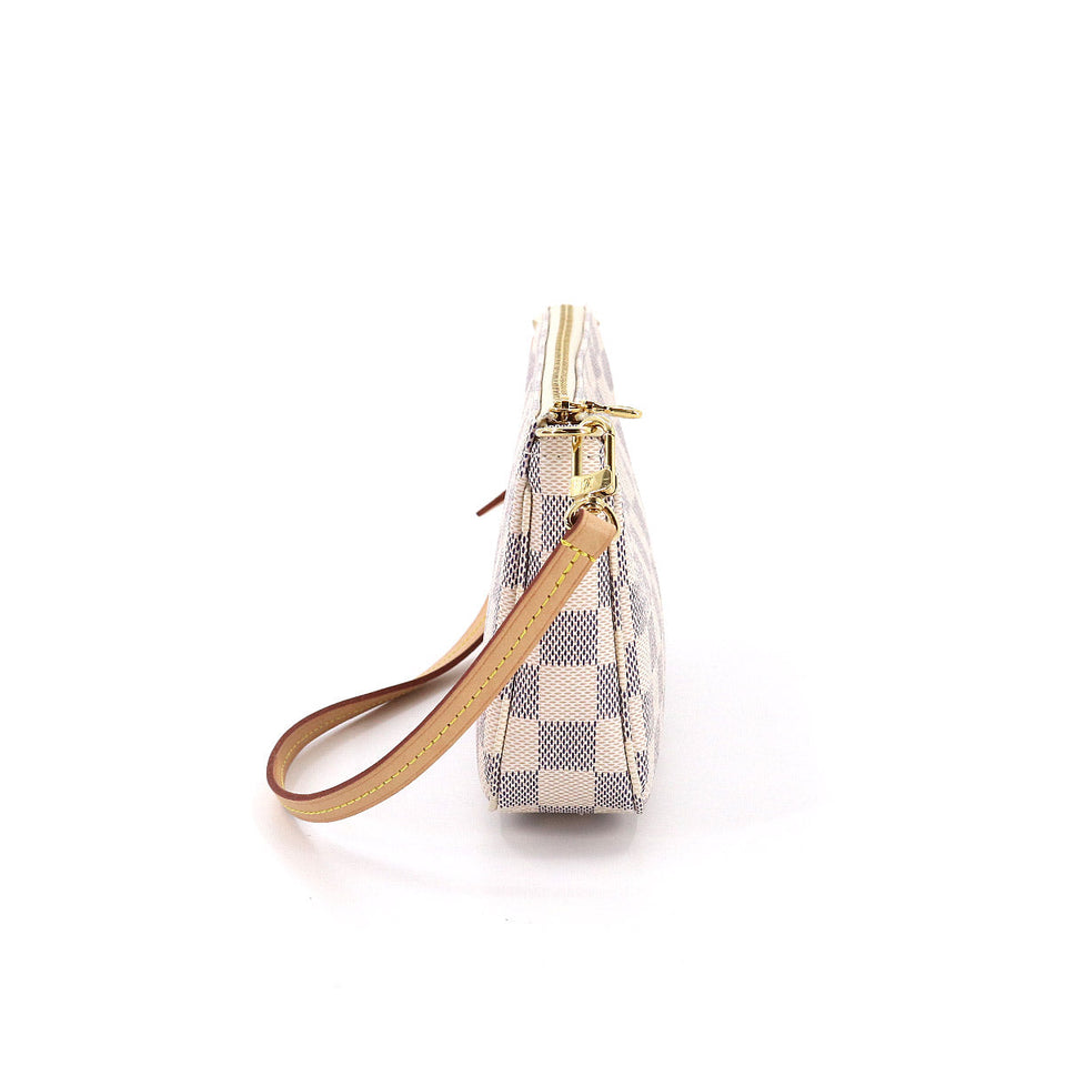 Louis Vuitton Damier Azur Pochette Accessoires Pouch Gold Metal