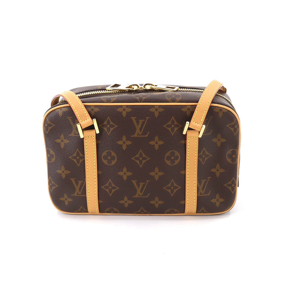 Louis Vuitton Monogram Cite Shoulder Bag Brown Gold Hardware