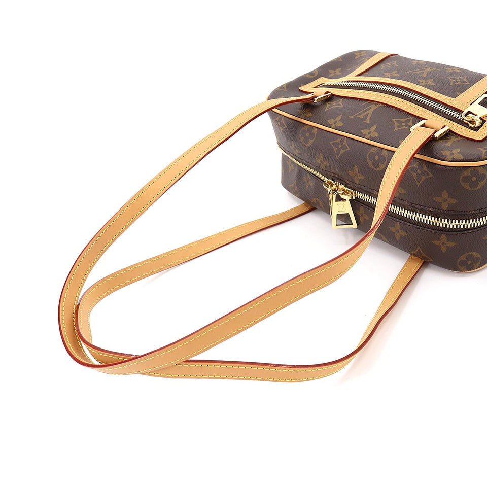 Louis Vuitton Monogram Cite Shoulder Bag Brown Gold Hardware
