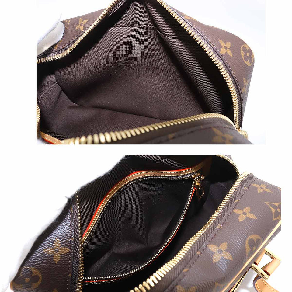 Louis Vuitton Monogram Cite Shoulder Bag Brown Gold Hardware