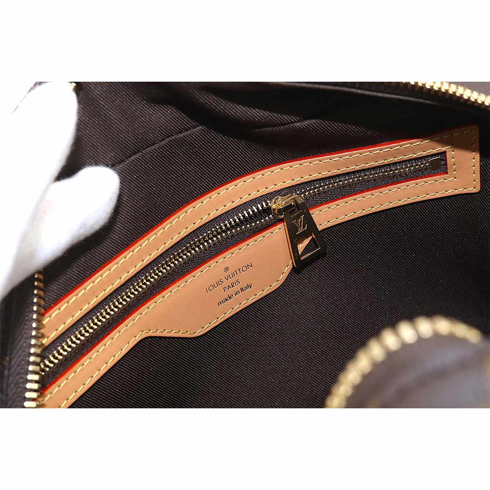 Louis Vuitton Monogram Cite Shoulder Bag Brown Gold Hardware