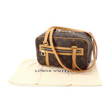 Louis Vuitton Monogram Cite Shoulder Bag Brown Gold Hardware