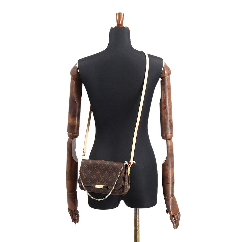 Louis Vuitton Monogram Favorite PM 2way Hand Shoulder Bag Brown