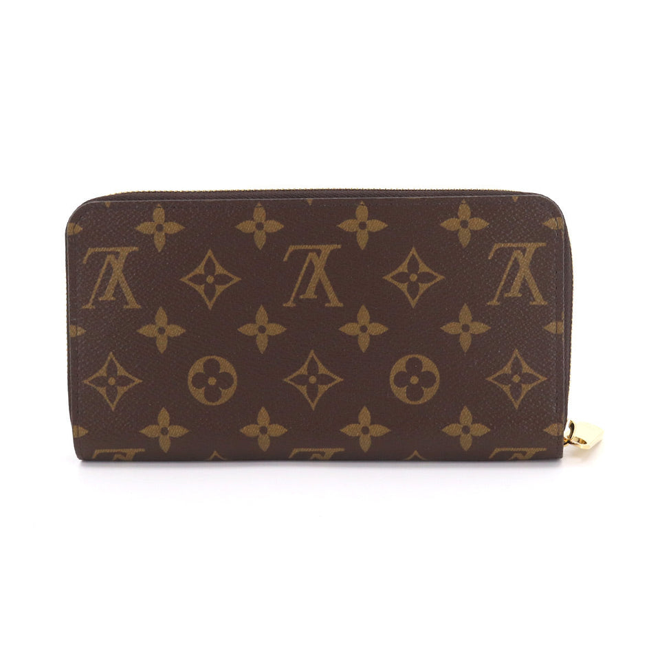 Louis Vuitton Monogram Zippy Round Zipper Long Wallet Brown