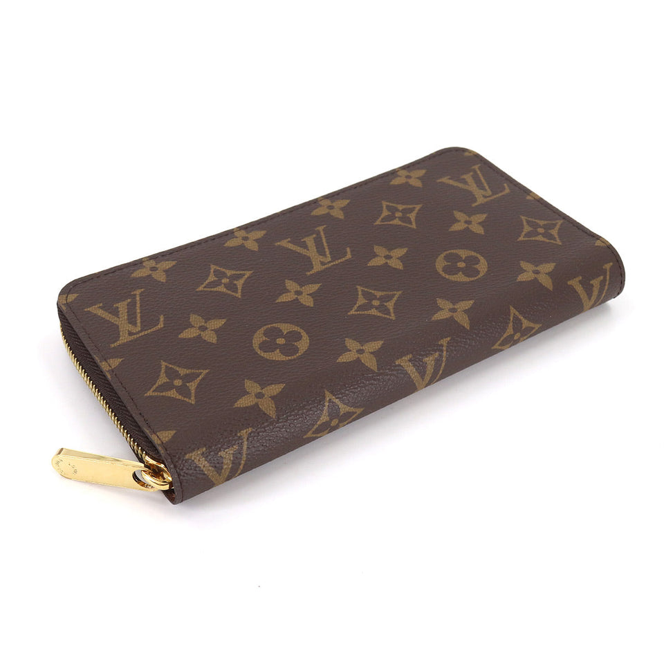 Louis Vuitton Monogram Zippy Round Zipper Long Wallet Brown