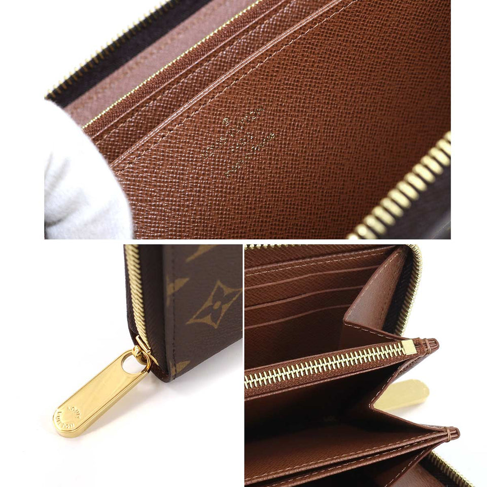 Louis Vuitton Monogram Zippy Round Zipper Long Wallet Brown