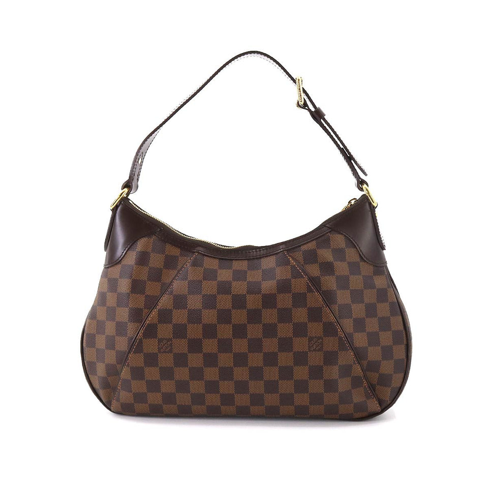 Louis Vuitton Damier Thames GM Shoulder Bag Ebene Gold Metal