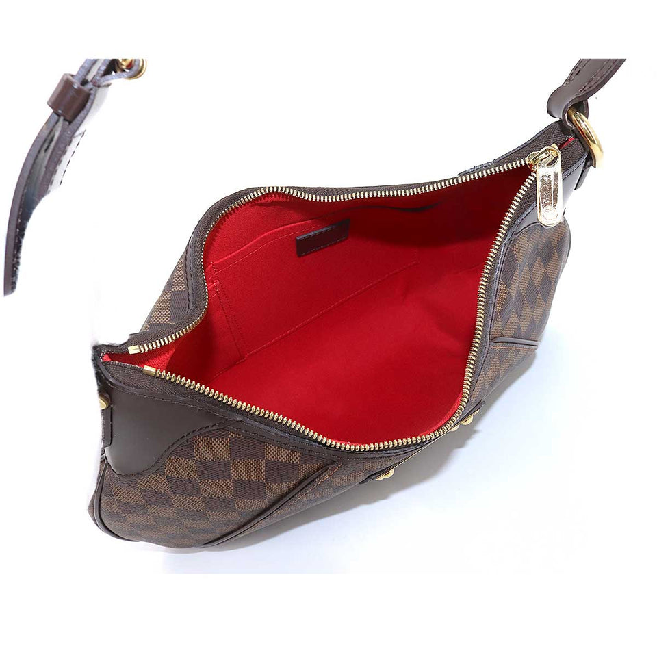 Louis Vuitton Damier Thames GM Shoulder Bag Ebene Gold Metal