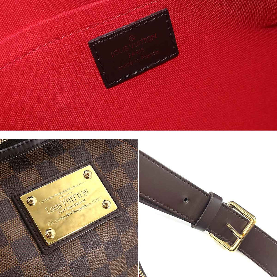 Louis Vuitton Damier Thames GM Shoulder Bag Ebene Gold Metal