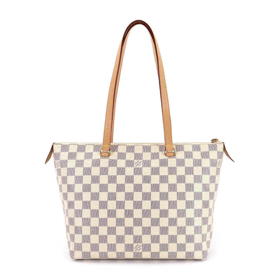 Louis Vuitton Damier Azur Jena PM Tote Bag White Gray