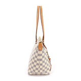 Louis Vuitton Damier Azur Jena PM Tote Bag White Gray