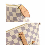 Louis Vuitton Damier Azur Jena PM Tote Bag White Gray