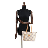 Louis Vuitton Damier Azur Jena PM Tote Bag White Gray