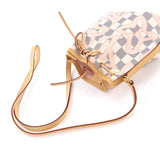 Louis Vuitton Damier Azur Tahiti Nano Noe Shoulder Bag White Rose